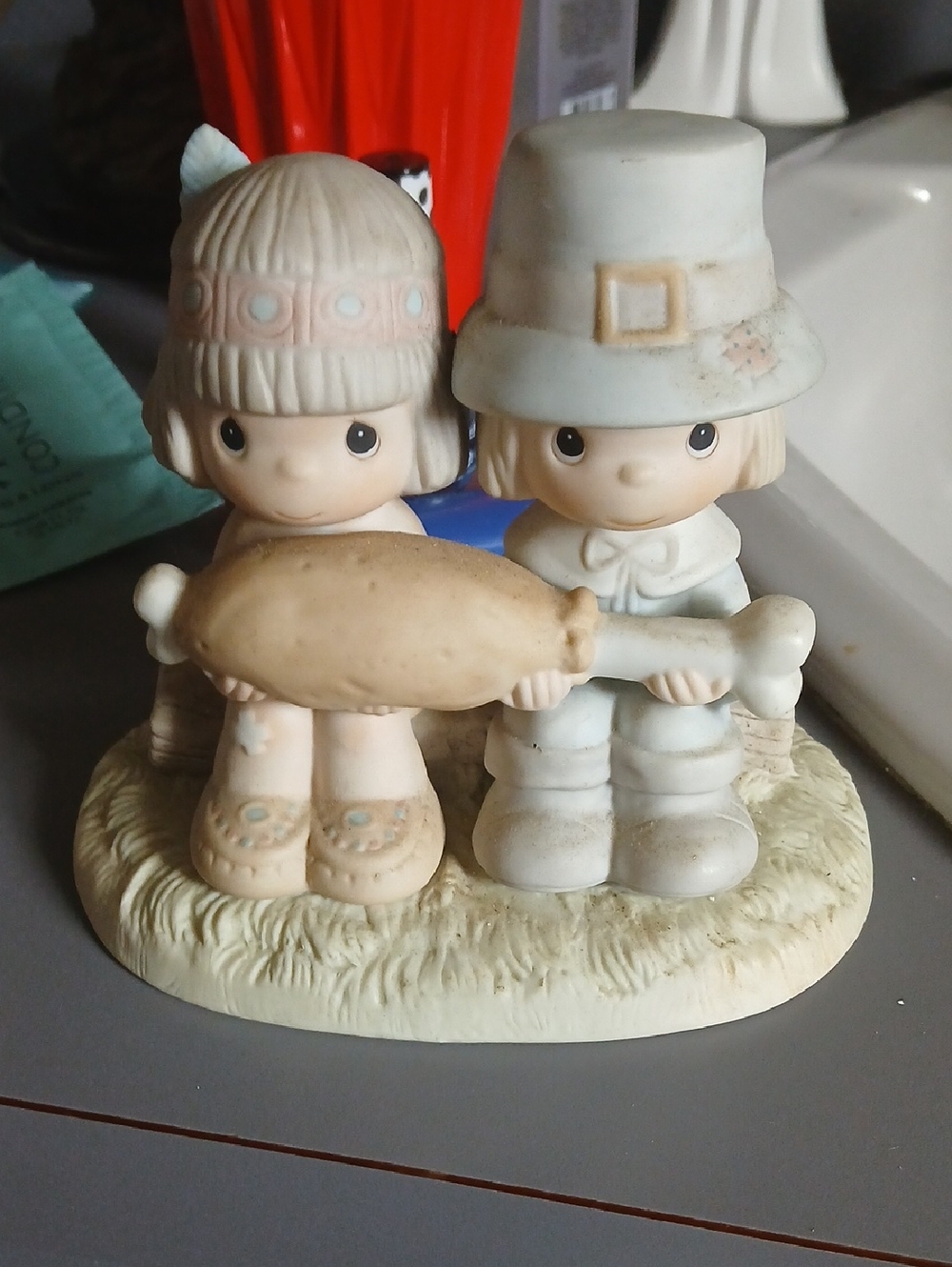 Precious Moments Figurine - Cream, Tan, White PERFECT CONDITION